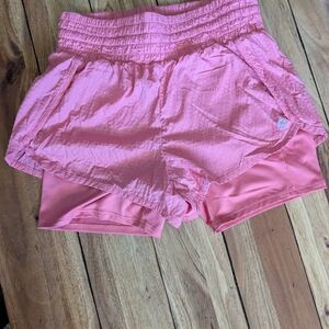 Reebok Pink Athletic Shorts Lightweight Elastic Waistband